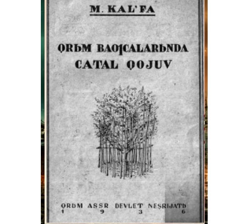 Kalfa M. Qırım bağçalarında çatal qoyuv. 1936